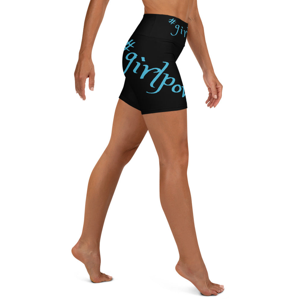 Yoga Shorts. High Waist Gym Shorts. #girlpower Workout Shorts. WickedYo.